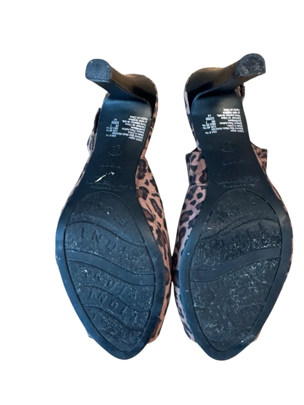Fioni Leopard Print Peep-Toe Slingback Heels - Brown‎